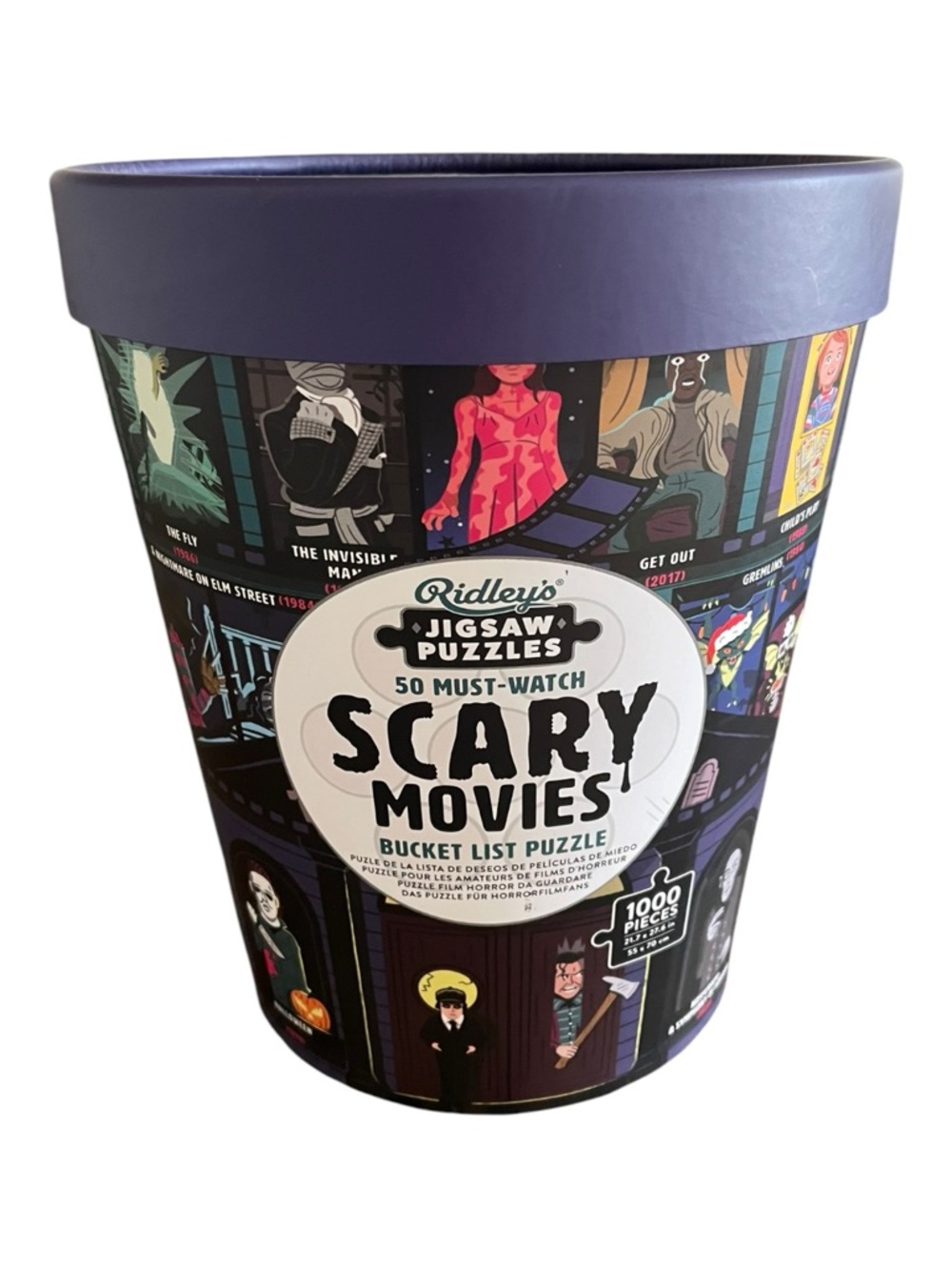 Ridley’s Jigsaw Puzzles “Scary Movies Bucket List 1000 Piece Spooky Horror Movie